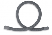 Washing machine drain hose, straight, 46 cm, gray