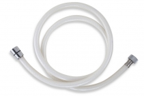 PLASTIC HOSE 150 CM WHITE-CHROME