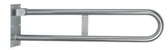 GRAB BAR DOUBLE FOLDABLE 572 MM BRUSHED STAINLESS STEEL