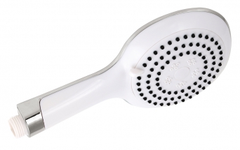 Hand shower, 3-functions, white/chrome