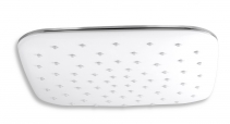 Rainfall shower head, 250 x 250 mm, white/chrome