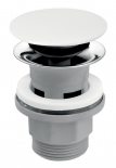 Click-clak drain valve, with overflow, ceramic cap