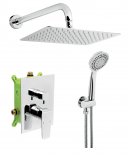 Shower set, concealed, chrome