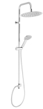 Shower set for mixer with upper outlet, chrome