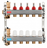 Stainless steel manifold with flowmeters, valves 2 w