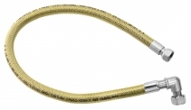 Flexible hose for gas with elbow connector 1/2