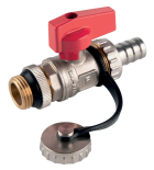 Drain ball valve with sealing, 3/8